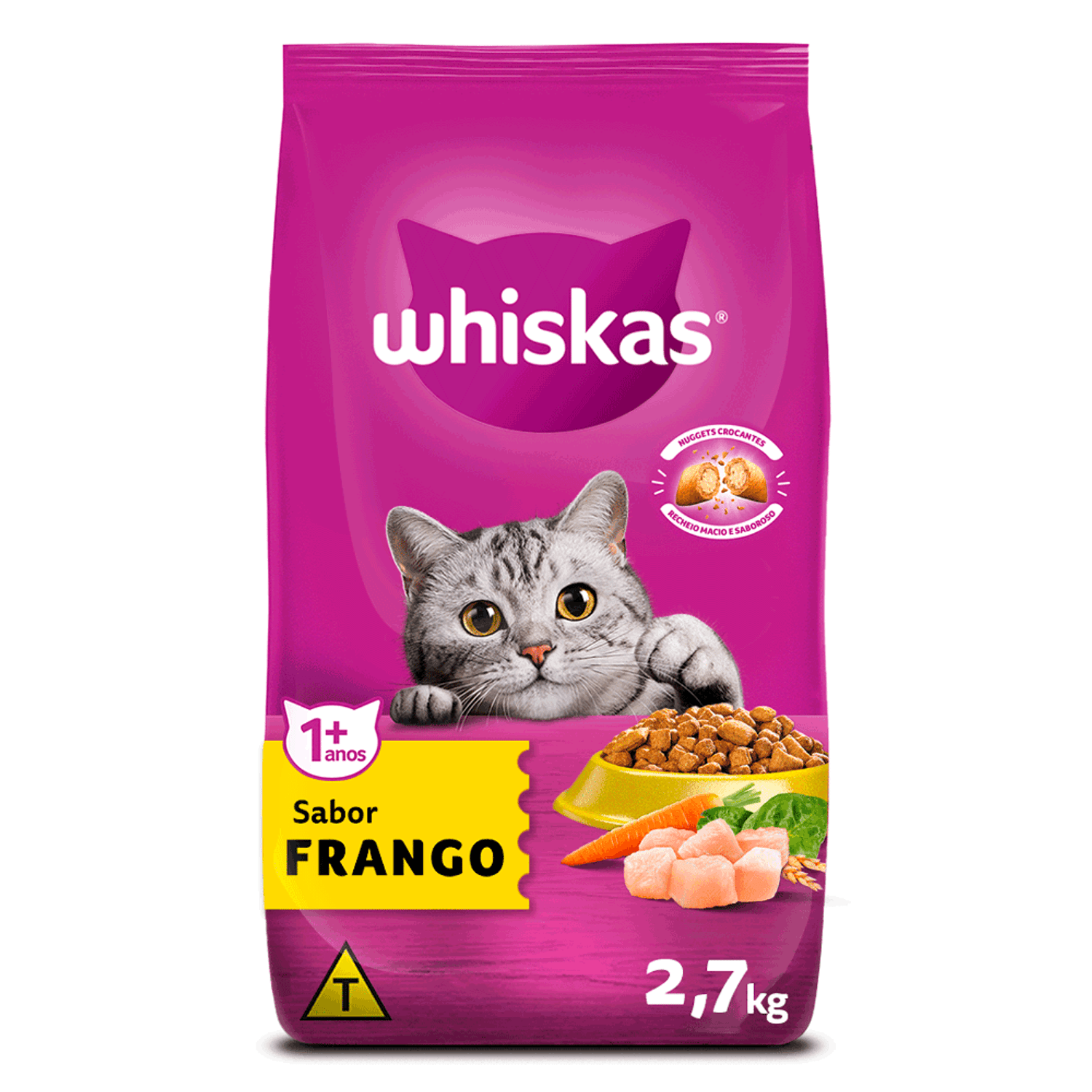 Ração Whiskas Gatos Adultos Frango 2,7kg