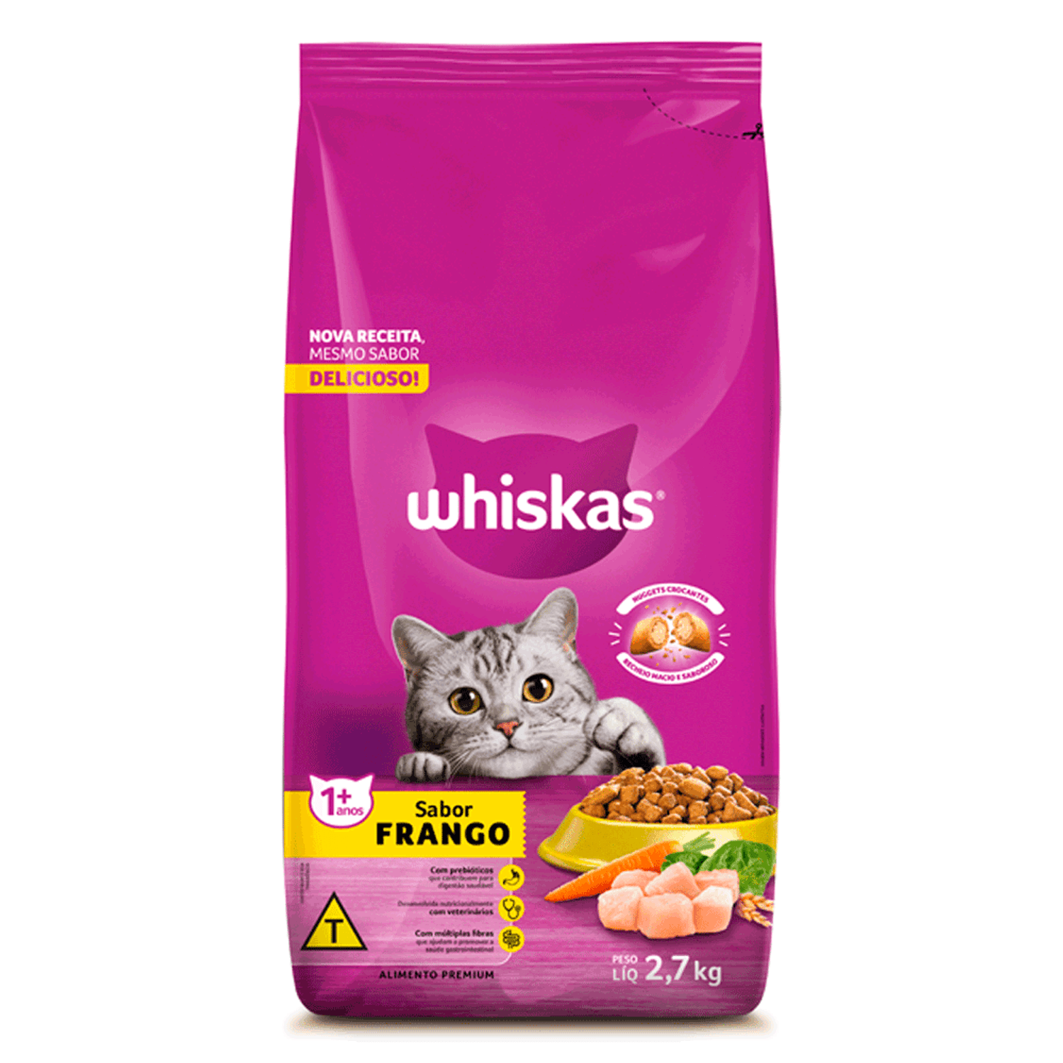 Ração Whiskas Gatos Adultos Frango