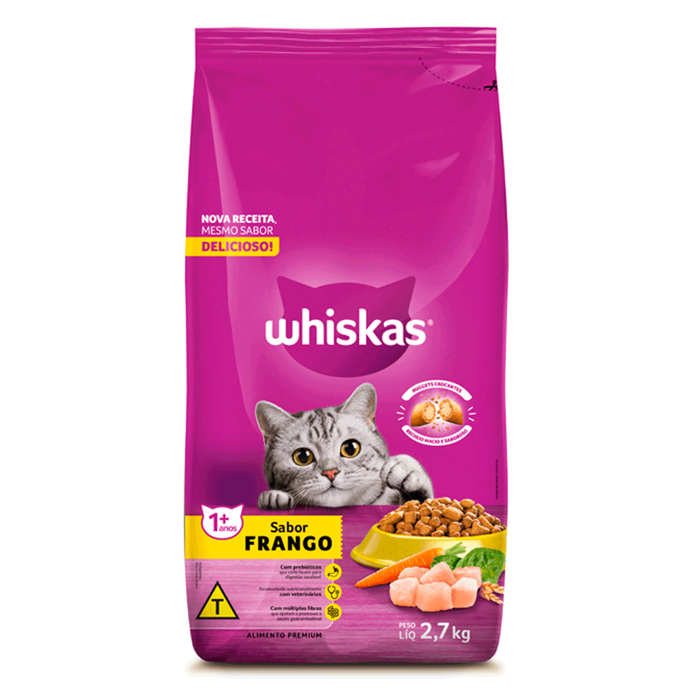 Ração Whiskas Gatos Adultos Frango