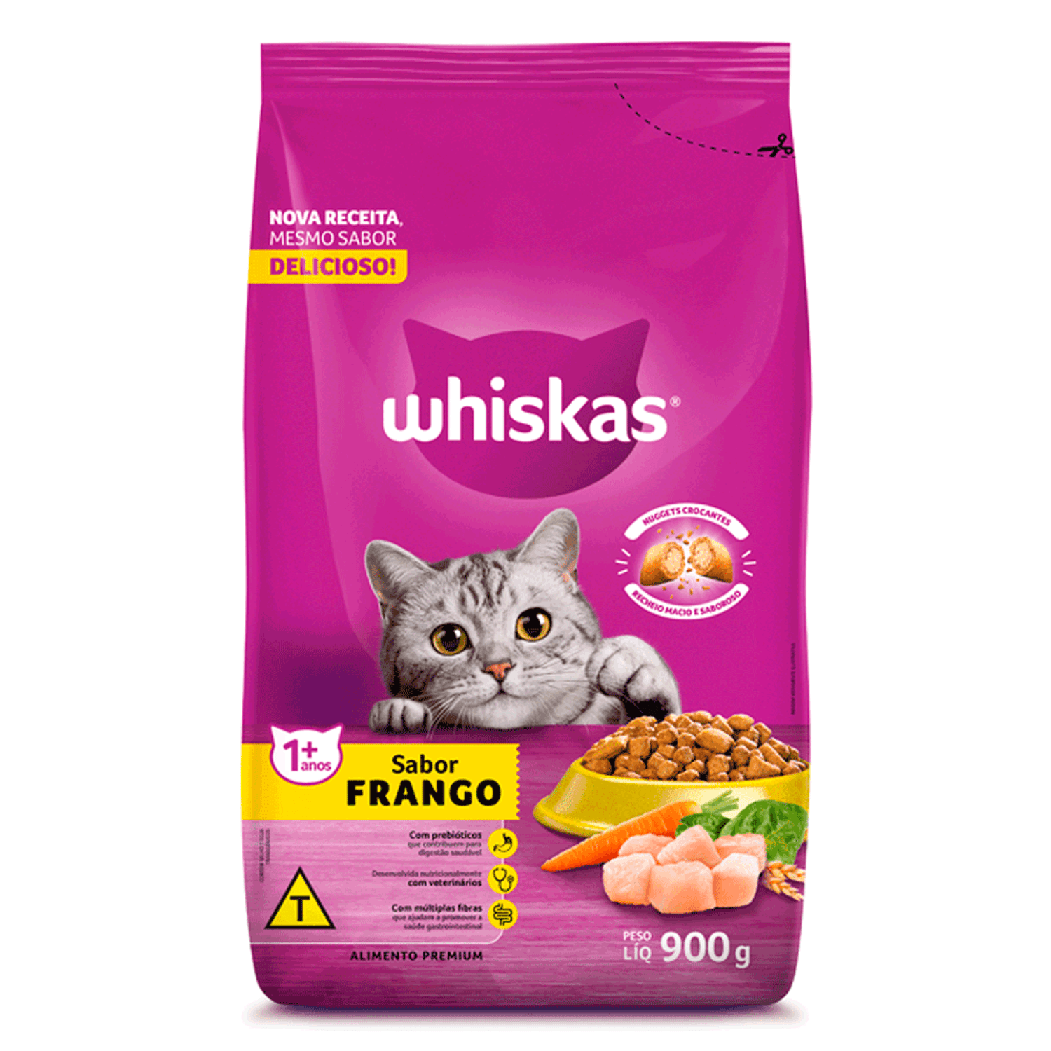 Ração Whiskas Gatos Adultos Frango
