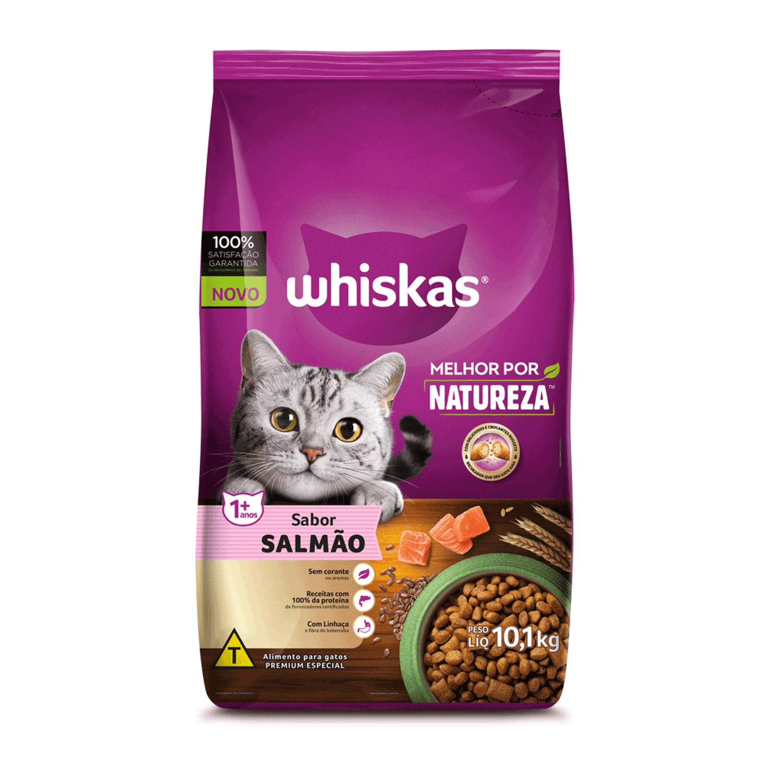 Ração Whiskas Gatos Adultos Melhor Por Natureza Salmão