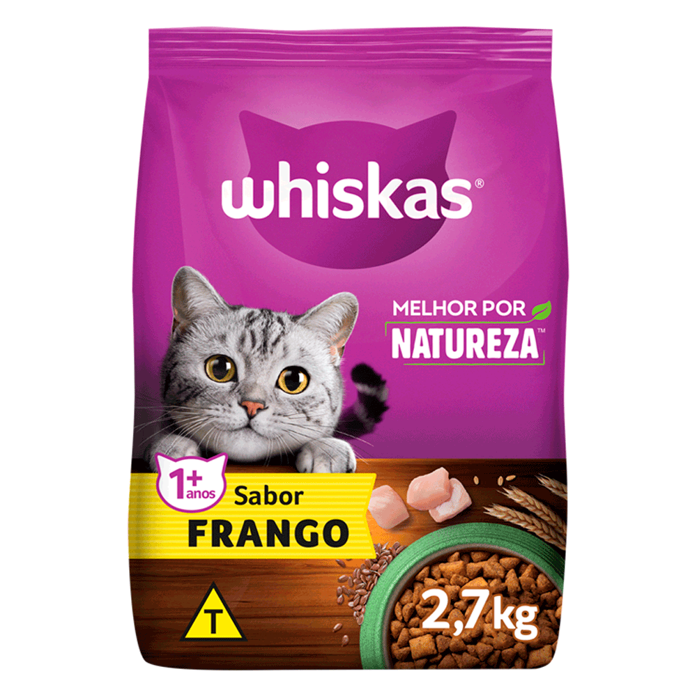 Ração Whiskas Gatos Adultos Melhor Por Natureza Frango