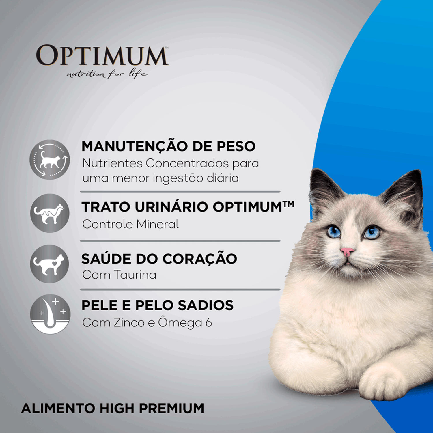 Benefícios da Ração Optimum para Gatos Adultos Castrados Frango
