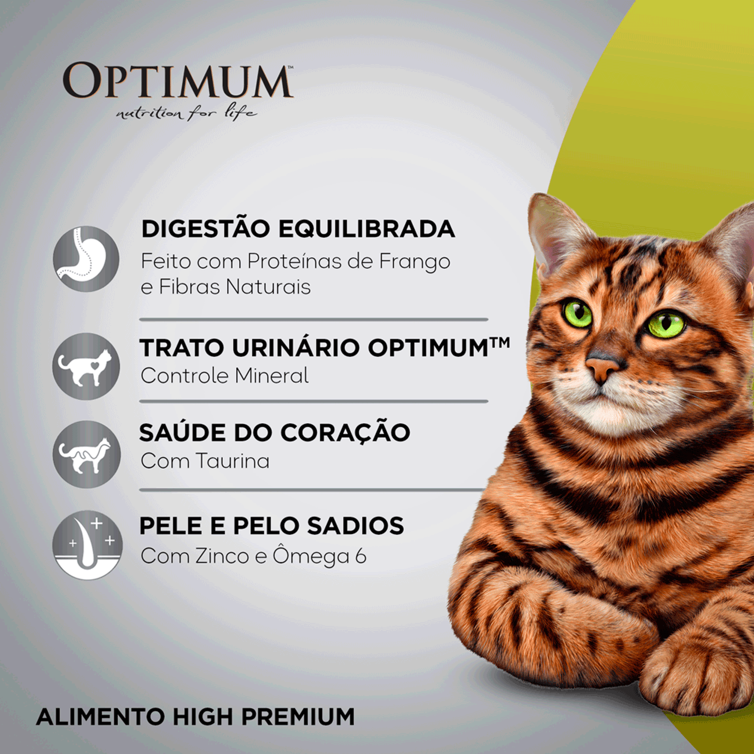 Benefícios da Ração Optimum para Gatos Adultos Frango