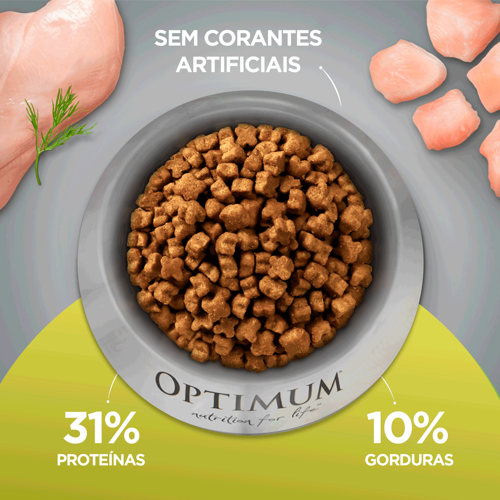 Ração Optimum para Gatos Adultos Frango