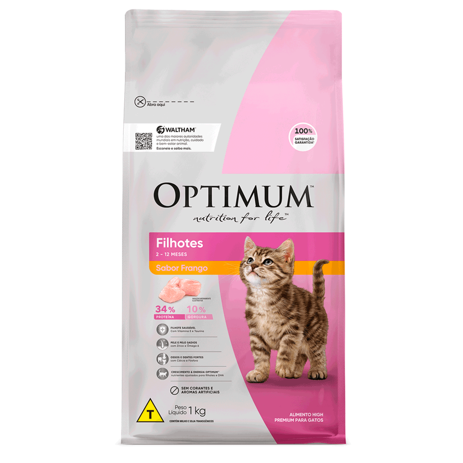Ração Optimum para Gatos Filhotes Frango