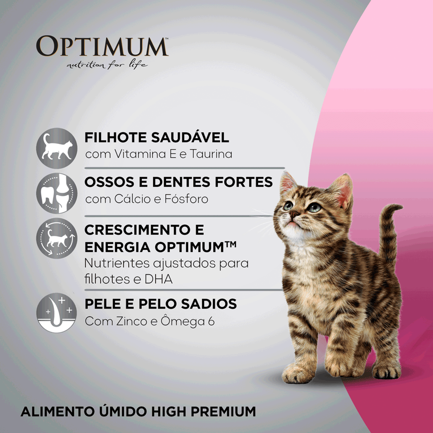 Benefícios da Ração Optimum para Gatos Filhotes Frango