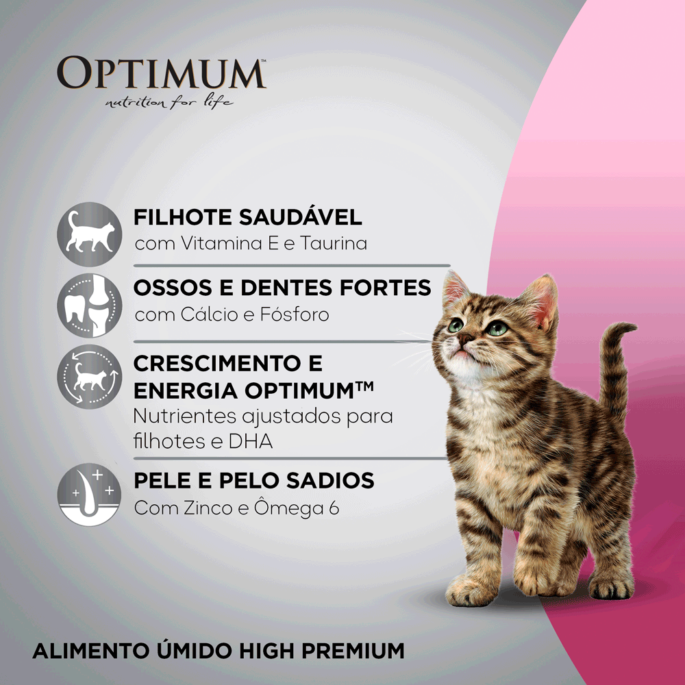Ração Optimum para Gatos Filhotes Frango