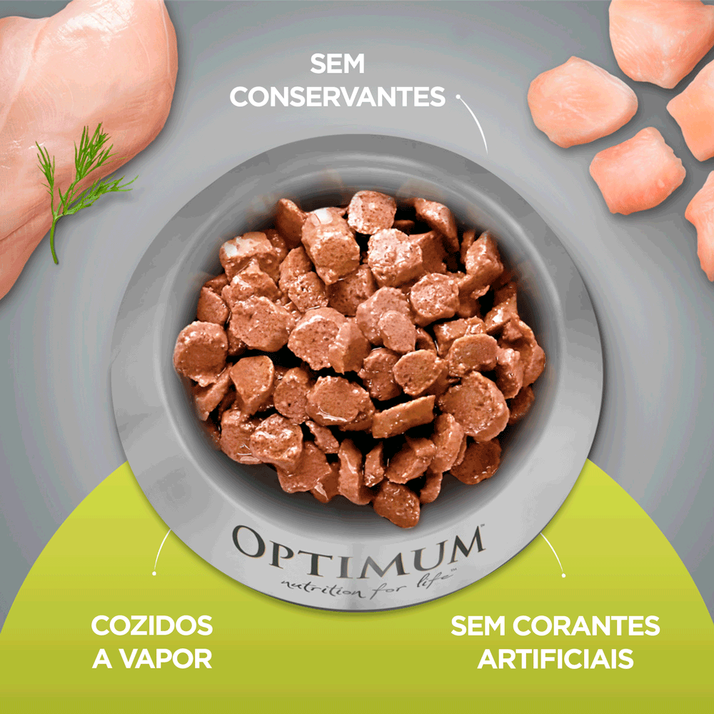 Ração Úmida Optimum Sachê Gatos Adultos Frango