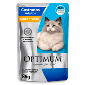 Ração Úmida Optimum Sachê Gatos Adultos Castrados Frango