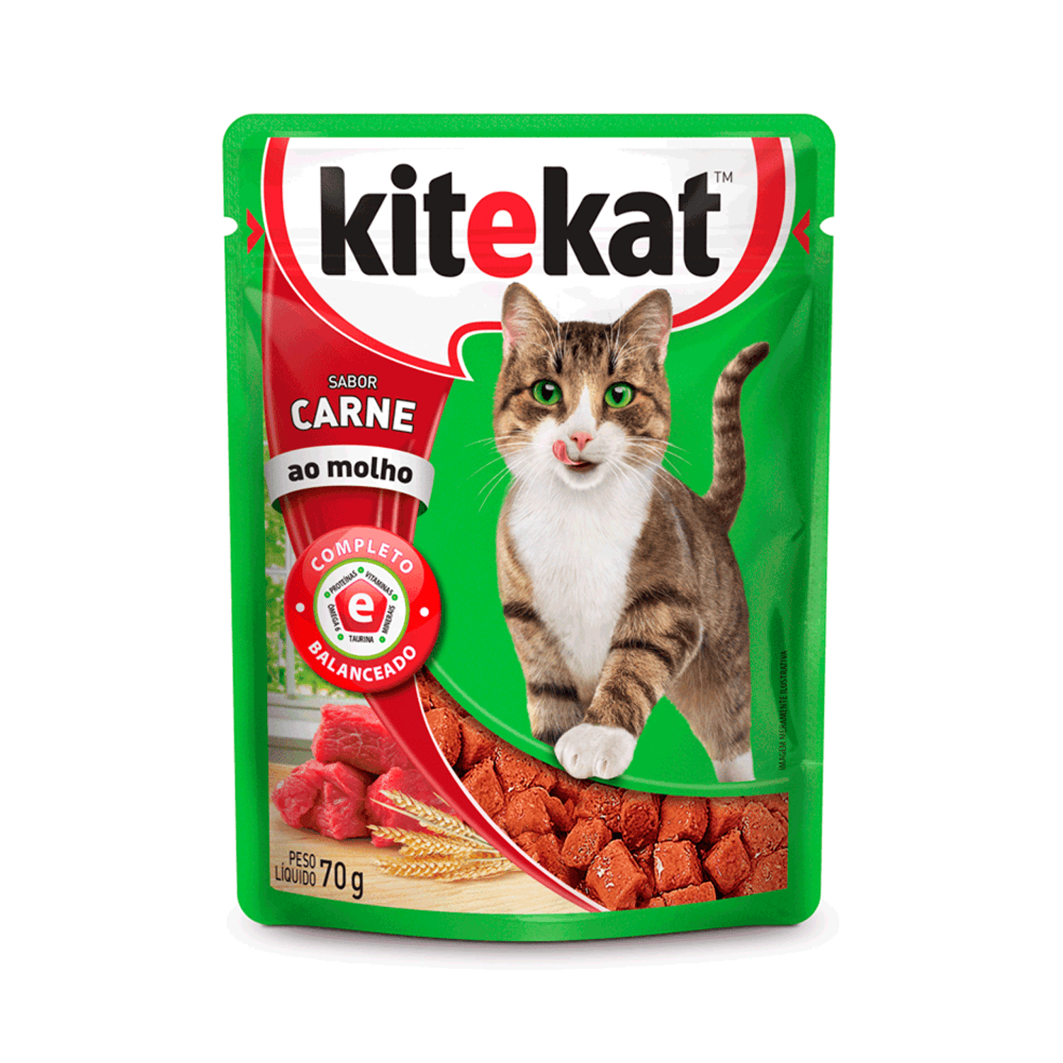 Ração Úmida KiteKat Carne ao Molho