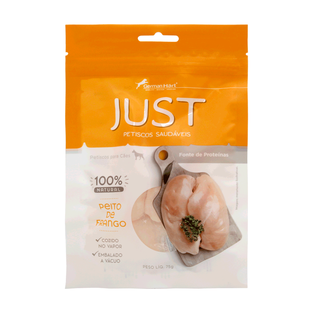 Petisco Just Peito de Frango Cozido para Cães e Gatos