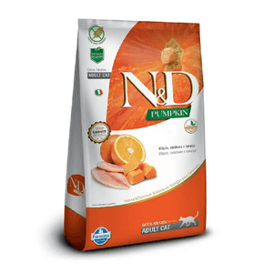 Ração N&D Pumpkin Gatos Adultos Tilápia e Laranja - 400 g