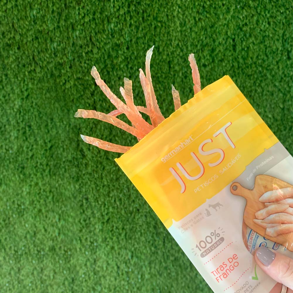 Petisco Just Tiras de Frango para Cães e Gatos