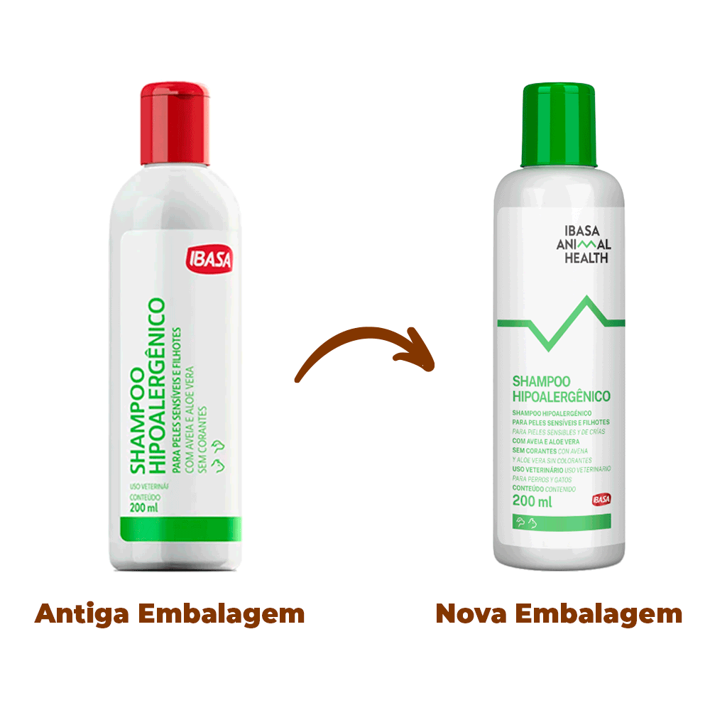 Shampoo Hipoalergênico Peles Sensíveis e Filhotes Ibasa