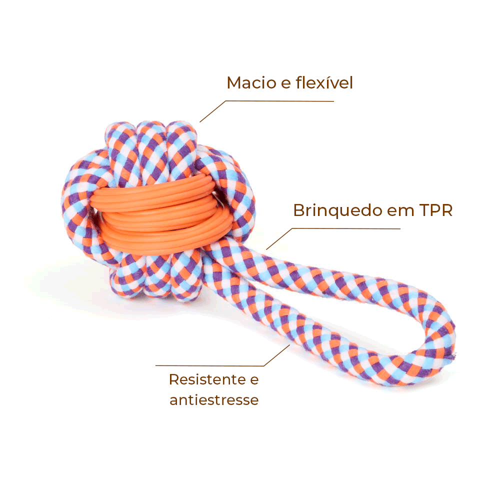 Brinquedo Bolinha Cordão Trançado Flicks