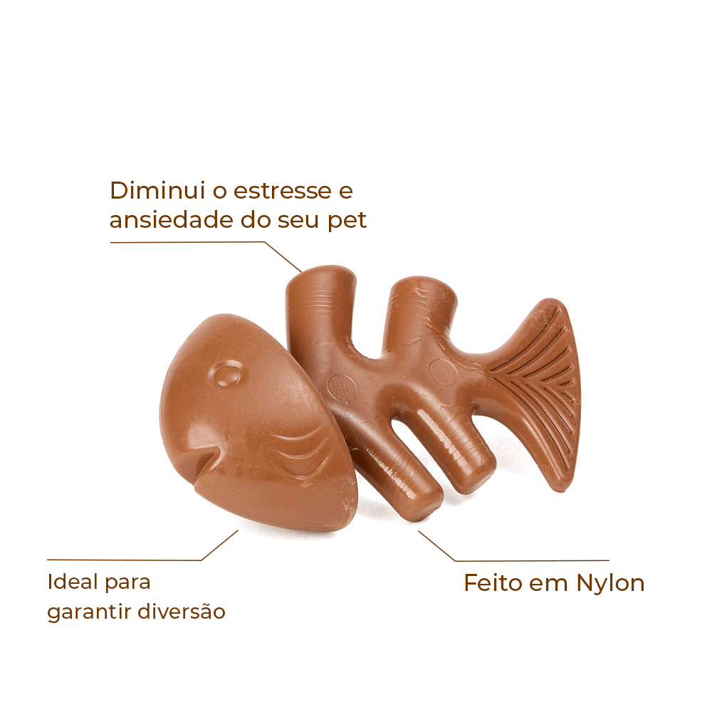 Brinquedo Mordedor Peixe Nylon Flicks