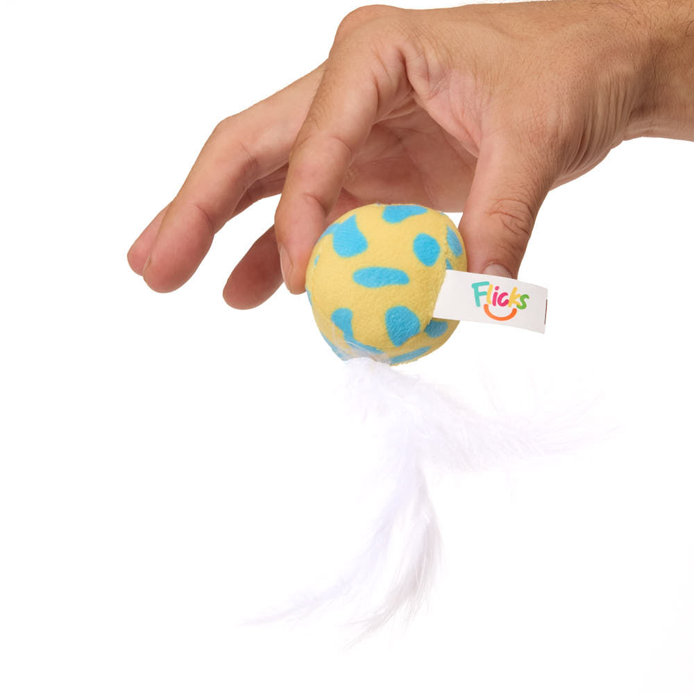 Brinquedo Pelúcia Bola com Catnip Flicks