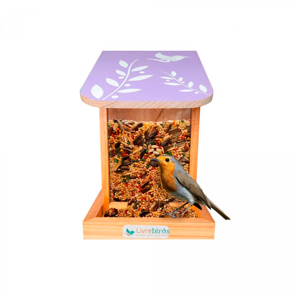Comedouro Automático Collors Livre Birds Lilás
