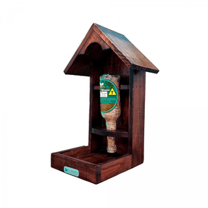 Comedouro Automático Livre Birds Wood House Betume - Único