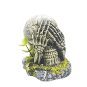 Enfeite para Aquário Crânio Não Vejo com Arranjo Aquária