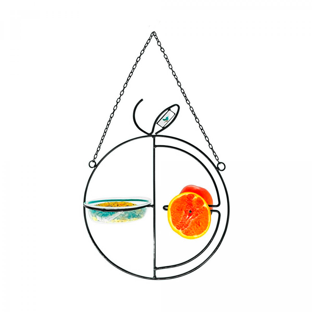 Comedouro Livre Birds Wire Fruit Preto