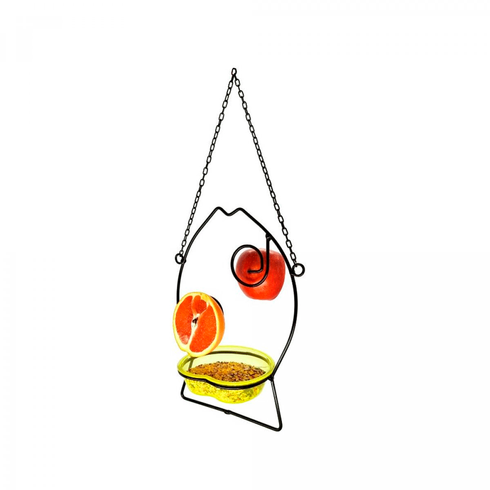 Comedouro Livre Birds Wire Fish Preto