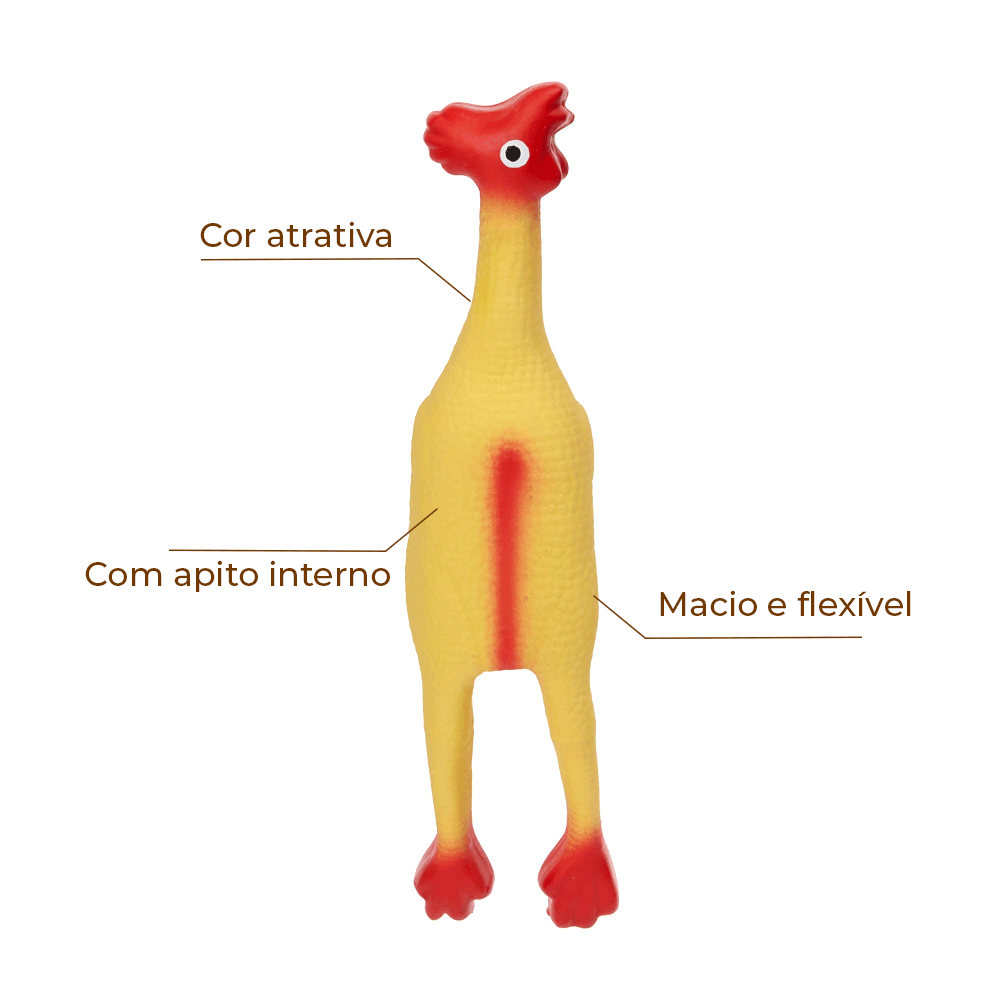 Brinquedo Frango Funny Látex Flicks