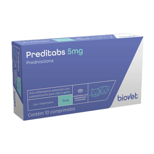 Preditabs 5 mg Anti-inflamatório para Cães e Gatos - 10 comprimidos
