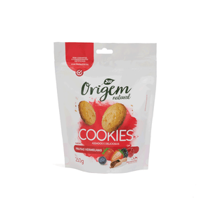 Petisco Cookies Origem Natural Cães Frutas Vermelhas - 250g