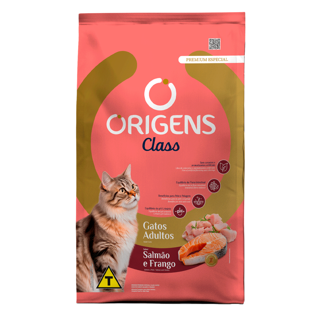 Ração Origens Class Gatos Adultos Salmão e Frango