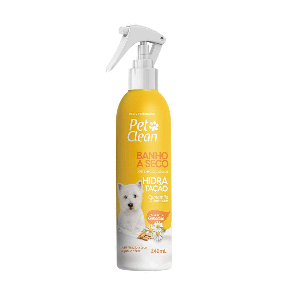Banho a Seco para Cães e Gatos Hidratação Pet Clean