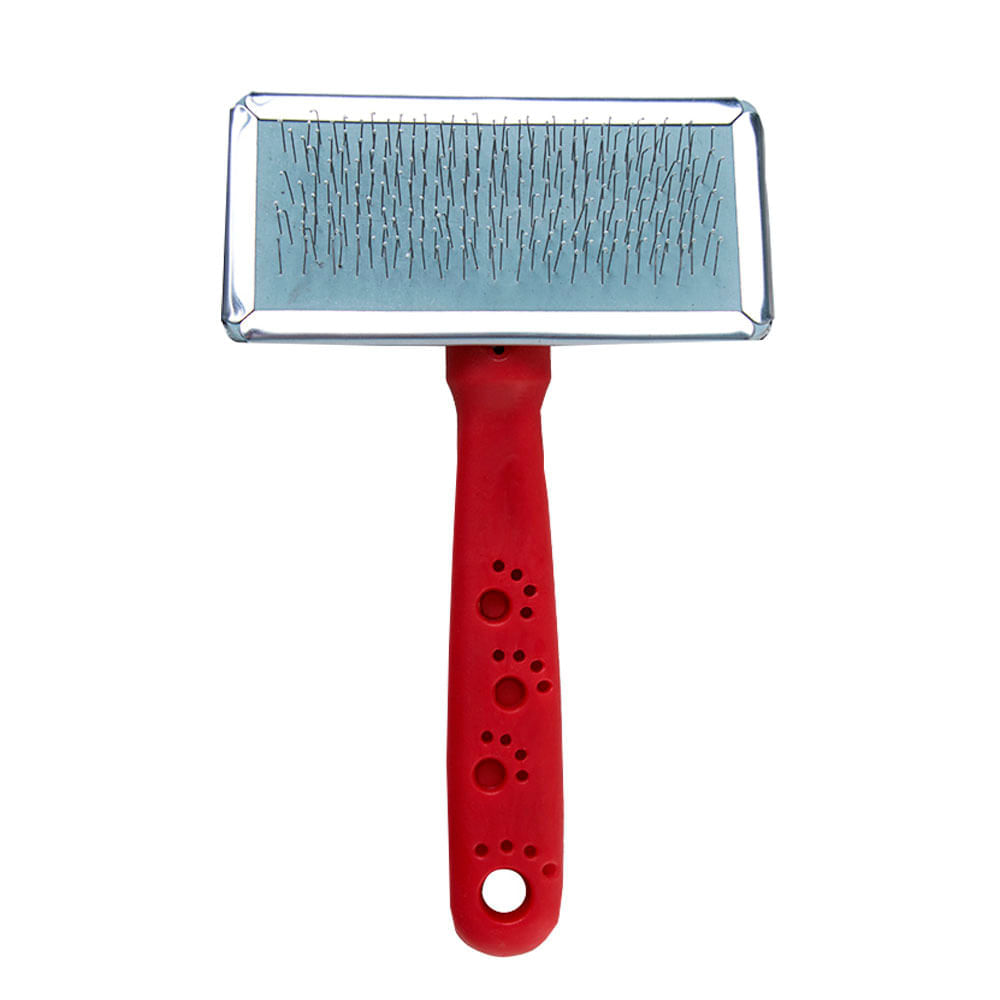 Rasqueadeira Aço Cabo de Plástico Vermelho HomePet