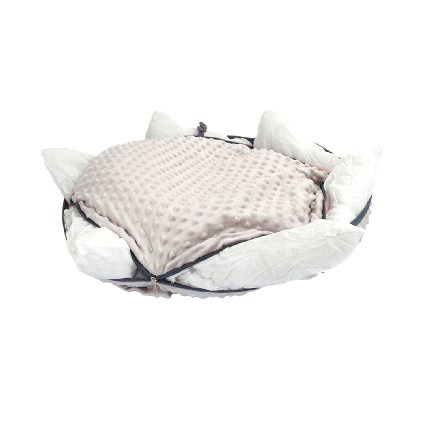 Enchimentos-da-Ziper-da-Cama-Bubble-Rosa-Bichinho-Chic