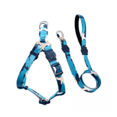 Peitoral e Guia Selva São Pet Azul