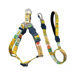 Peitoral e Guia Tropical Abacaxi São Pet Amarelo