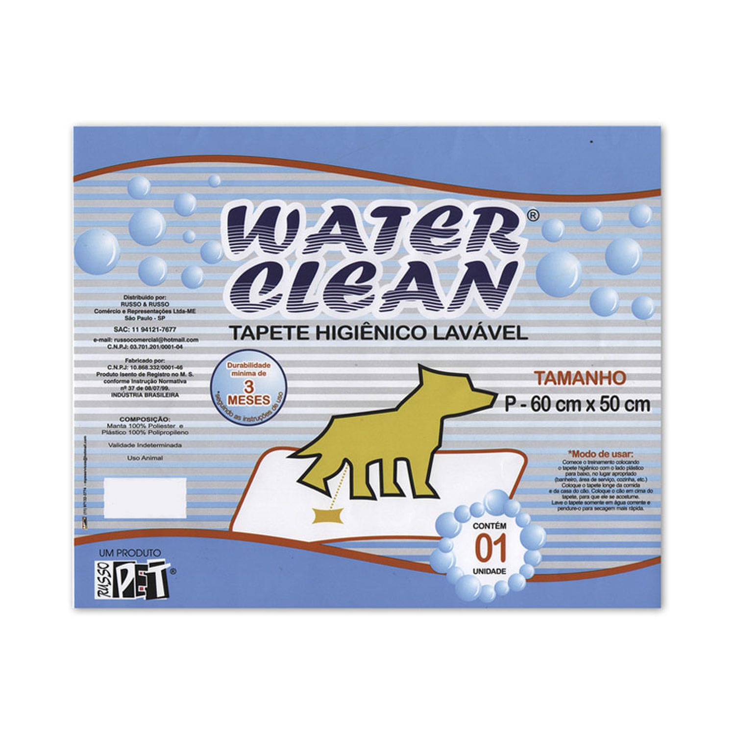 Tapete-Higienico-Lavavel-Water-Clean-Russo-e-Russo