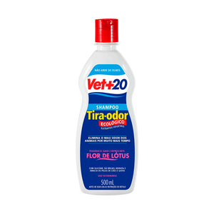 Shampoo Tira-odor Flor de Lótus Vet+20 - 500ml