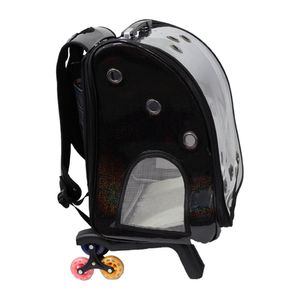 Mochila de Transporte Oxford com Suporte de Rodinhas Gomoov Preta - Único