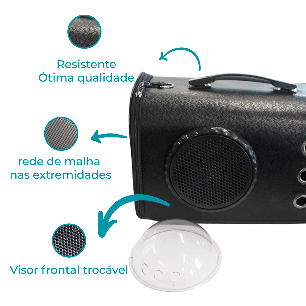 Mochila de Transporte Ombro Gomoov Preta