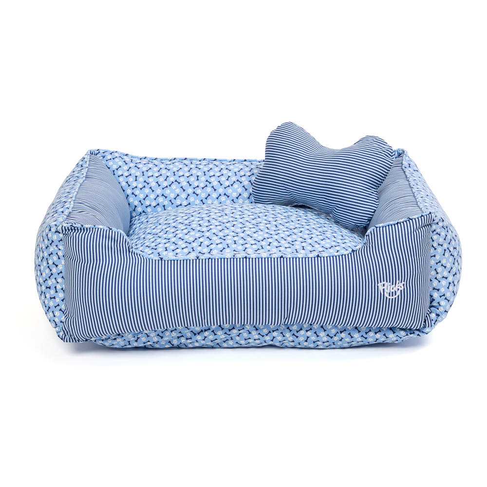 Cama Flicks Ossinho Azul para Cães e Gatos