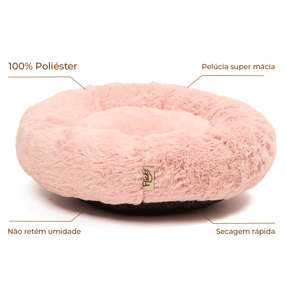 Cama New Canadá Flicks Rosa para Cães e Gatos