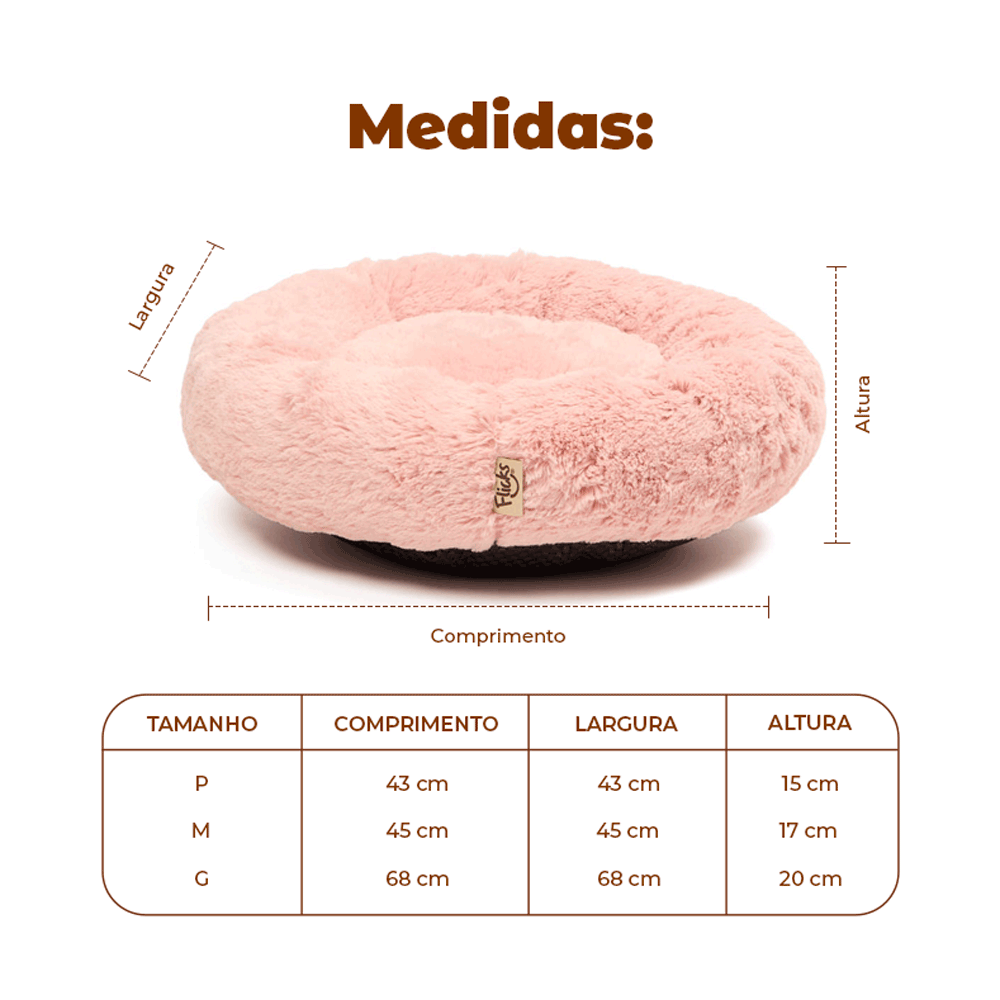 Cama New Canadá Flicks Rosa para Cães e Gatos