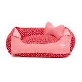 Cama Flicks Ossinho Vermelha para Cães e Gatos