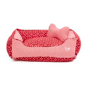 Cama Flicks Ossinho Vermelha para Cães e Gatos