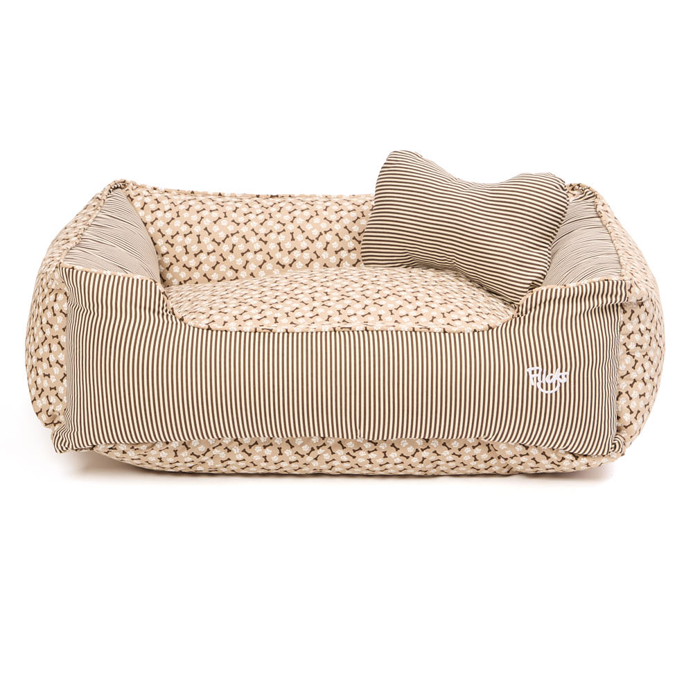Cama Flicks Ossinho Bege para Cães e Gatos