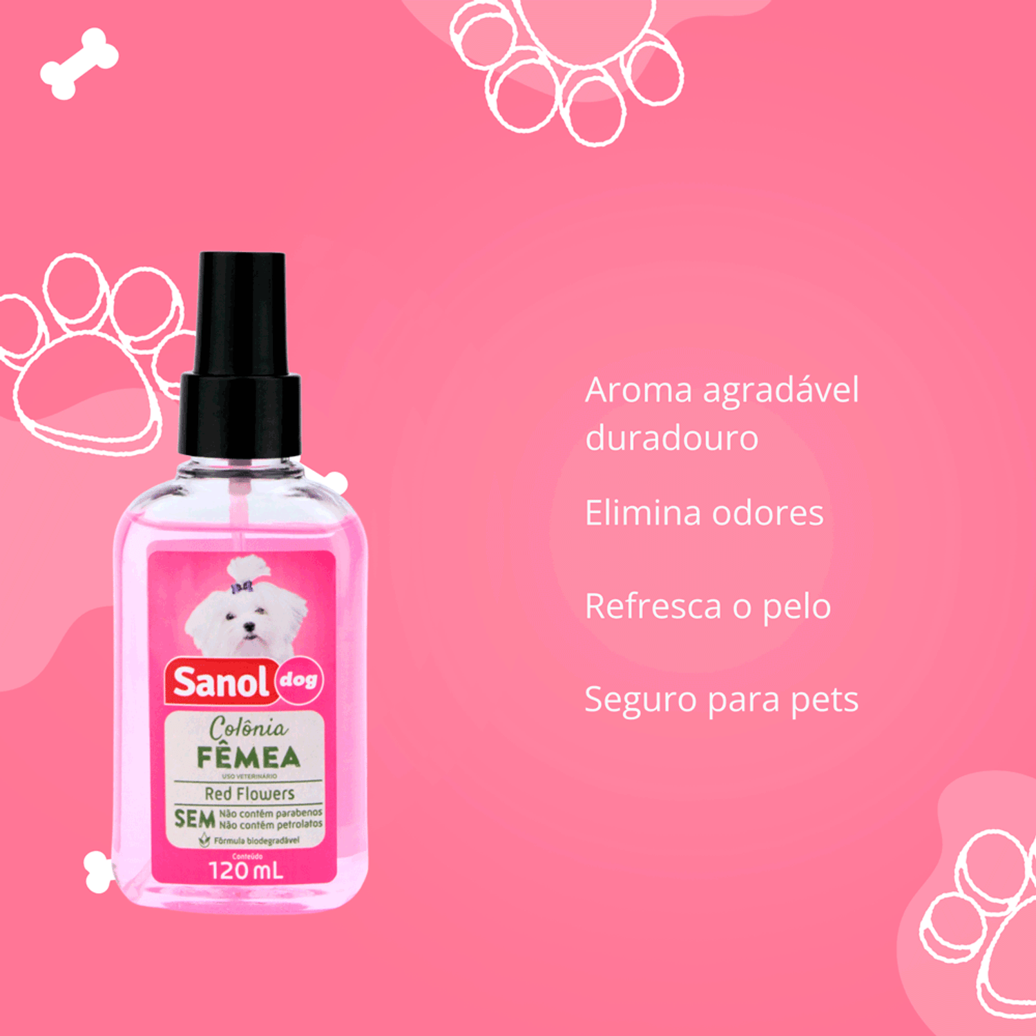 Beneficios-da-Colonia-Femea-Red-Flowers-Sanol-Dog