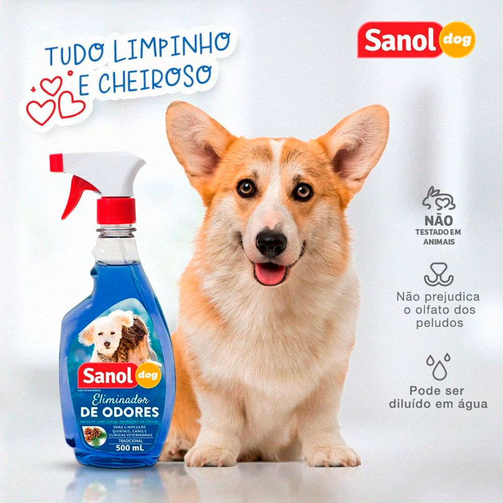 Eliminador de Odores Spray Cães Sanol Dog