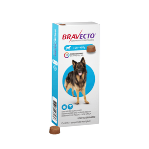 Antipulgas e Carrapatos Bravecto 20 a 40 kg Cães 1000mg - 1 comprimido
