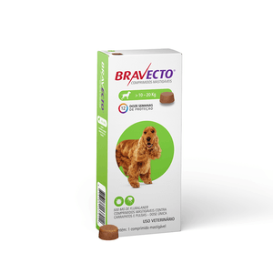 Antipulgas e Carrapatos Bravecto 10 kg a 20 kg Cães 500mg - 1 comprimido